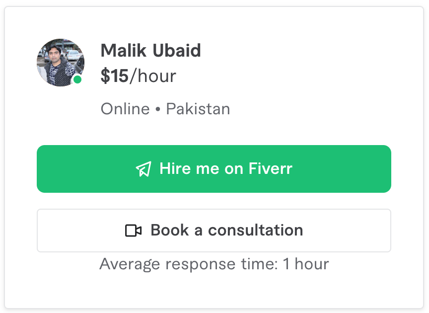 Hire Malik Ubaid on Fiverr